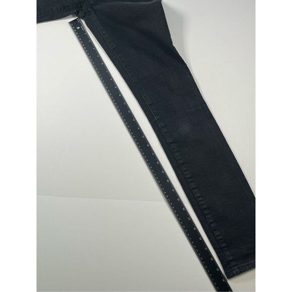 Tory Burch Ivy Super Skinny 5 Pocket Charcoal Jeans Back Pocket Logo Size 26 - Picture 8 of 10